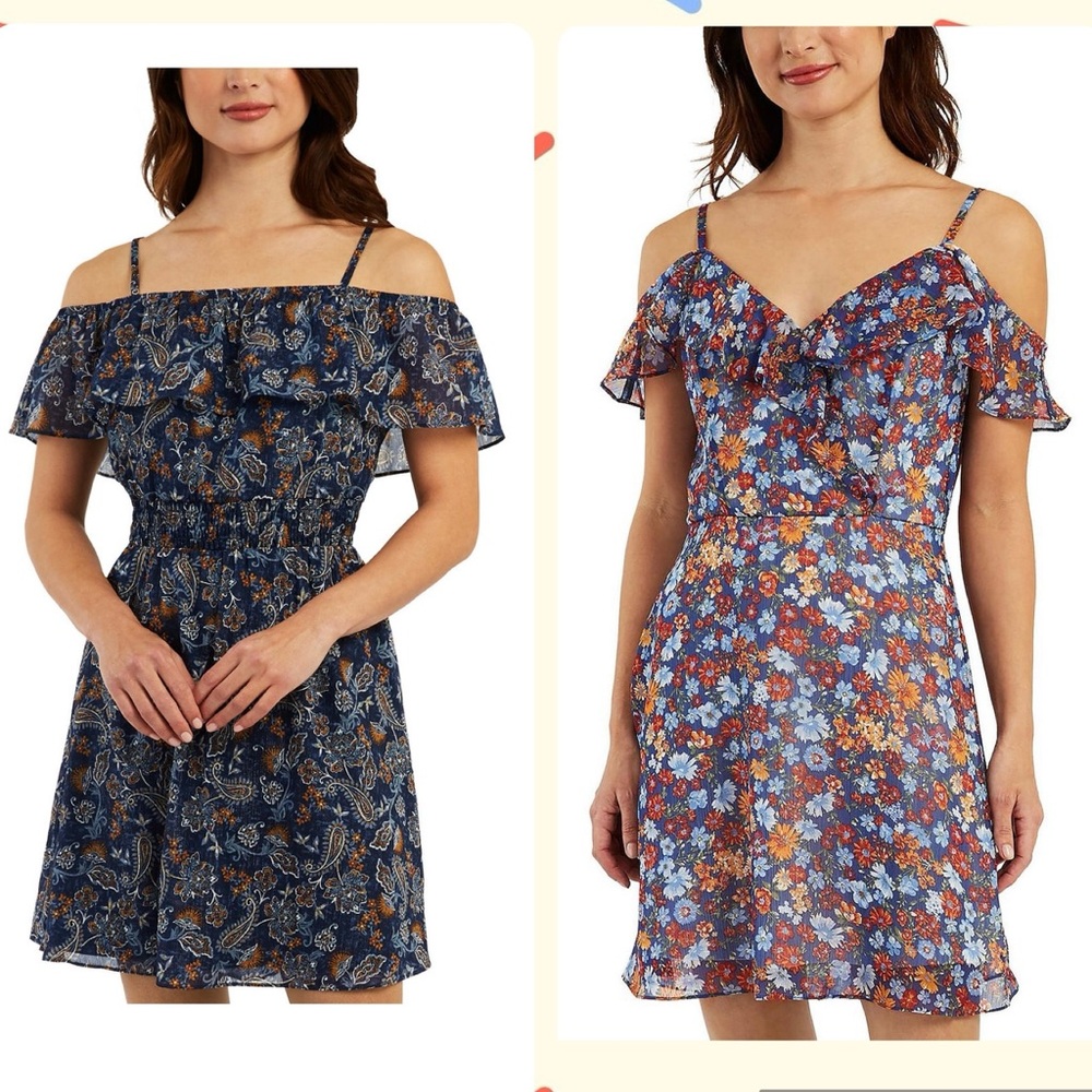 BCX Off-Shoulder Dress- Set of two dresses